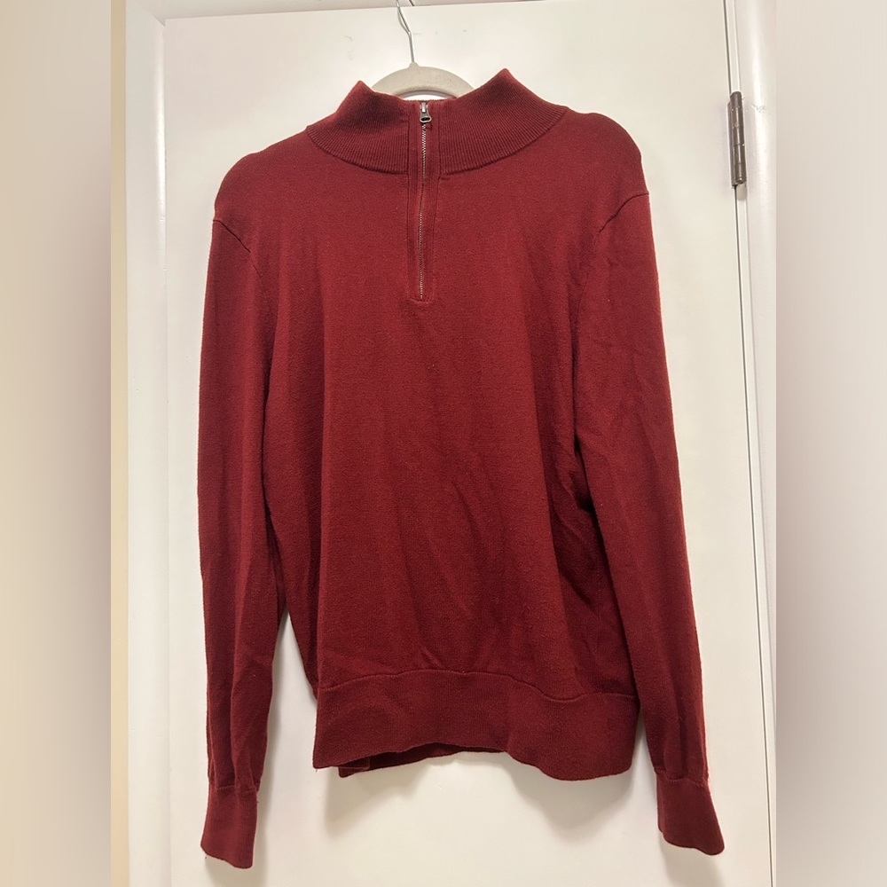 J Crew Mercantile Men’s Maroon Quarter Zip